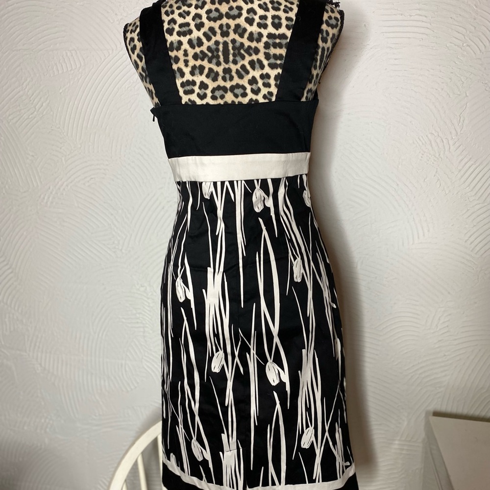 White House Black Market Black and White Floral Midi Dress - Picture 6 of 10
